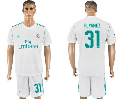 2017 18 Real Madrid 31 R.YANEZ Home Soccer Jersey