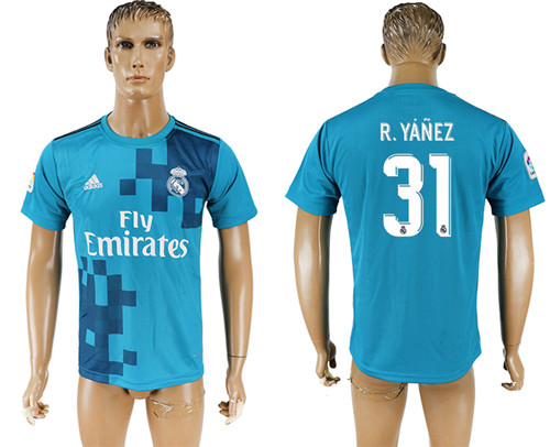 2017 18 Real Madrid 31 R.YANEZ Third Away Thailand Soccer Jersey