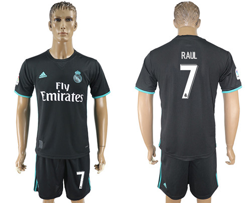2017 18 Real Madrid 7 RAUL Away Soccer Jersey