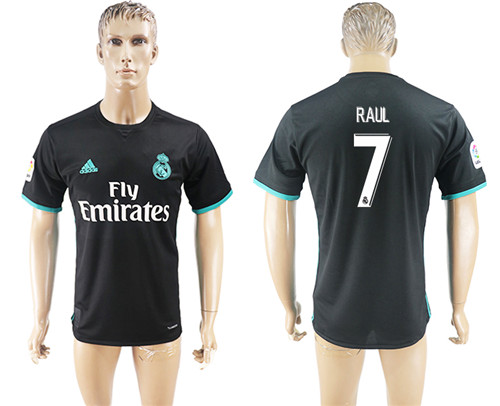 2017 18 Real Madrid 7 RAUL Away Thailand Soccer Jersey