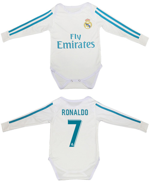 2017 18 Real Madrid 7 RONALDO Home Toddler Soccer Jersey