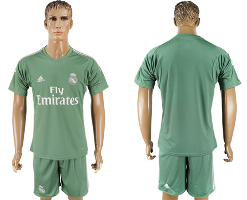 2017 18 Real Madrid Green Goalkeeper Soccer Jersey