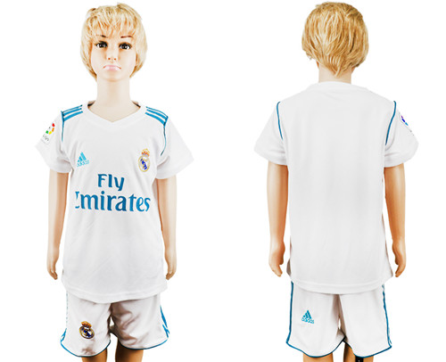 2017 18 Real Madrid Home Youth Soccer Jersey
