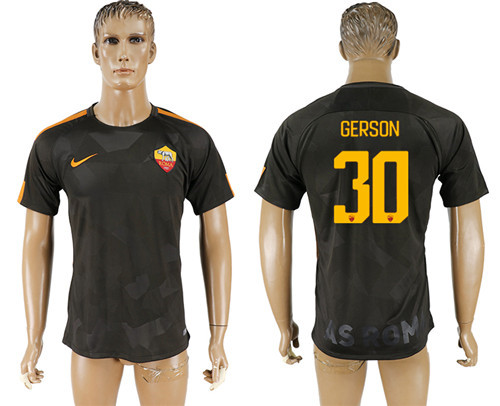 2017 18 Roma 30 GERSON Away Thailand Soccer Jersey
