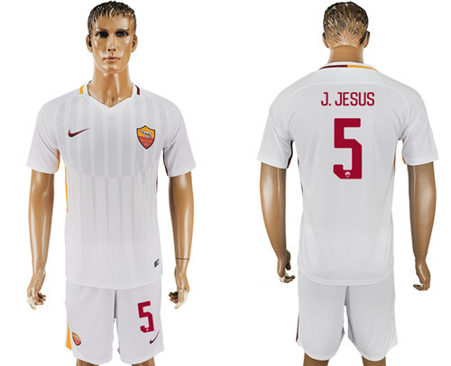 2017 18 Roma 5 J. JESUS Away Soccer Jersey