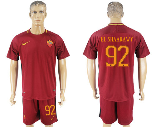2017 18 Roma 92 EL SHAARAWY Home Soccer Jersey