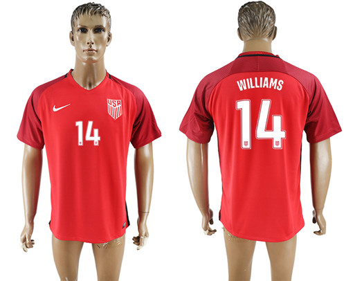 2017 18 USA 14 WILLIAMS Home Thailand Soccer Jersey