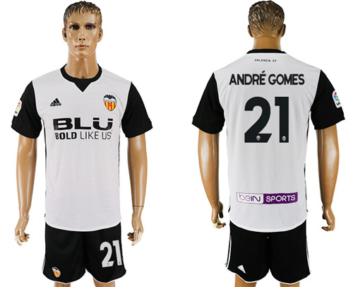 2017 18 Valencia CF 21 ANDRE GOMES Home Soccer Jersey