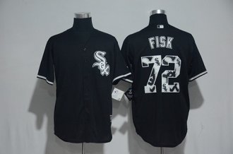 2017 New Chicago White Sox Mens Jerseys 72 Carlton Fisk Black Printing Baseball Jersey