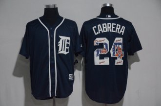 2017 New Detroit Tigers Mens 24 Miguel Cabrera Cool Base Baseball Jersey
