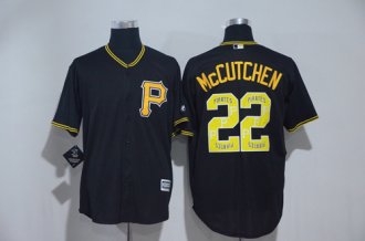 2017 New Pittsburgh Pirates Mens Jerseys 22 Andrew McCutchen Black COOL BASE Baseball Jersey