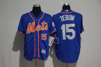 2017 Spring Training New York Mets Mens Jerseys 15 Tim Tebow Flexbase Collection Baseball Jersey