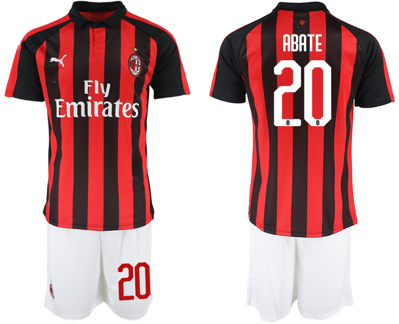 2018 19 AC Milan 20 ABATE Home Soccer Jersey