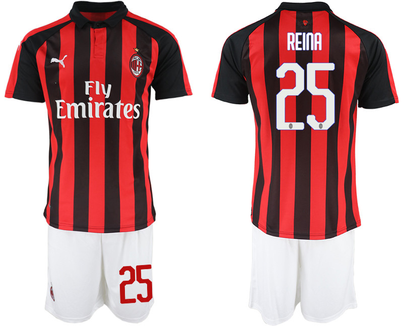 2018 19 AC Milan 25 REINA Home Soccer Jersey