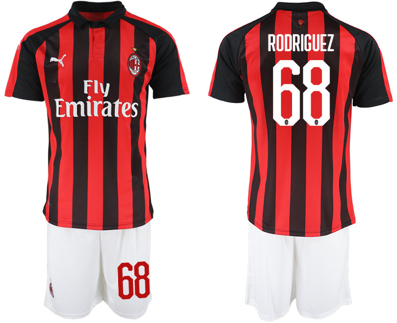 2018 19 AC Milan 68 RODRIGUEZ Home Soccer Jersey