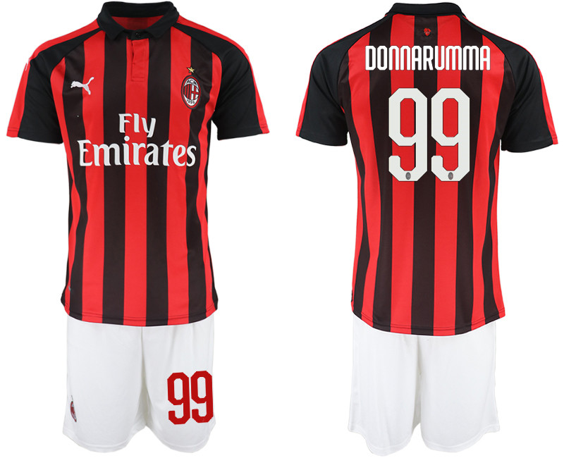 2018 19 AC Milan 99 A. DONNARUMMA Home Soccer Jersey