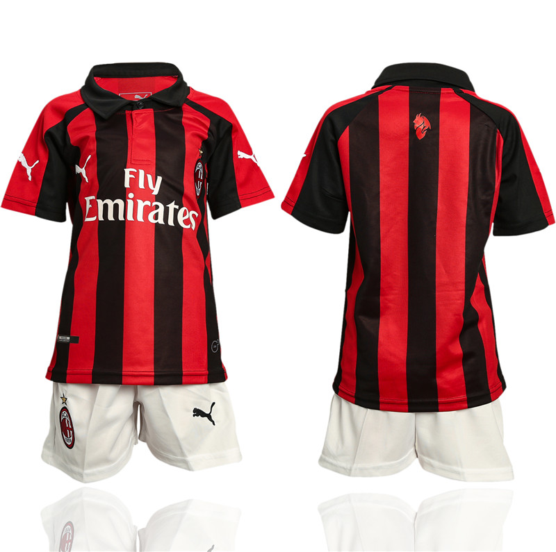2018 19 AC Milan Home Youth Soccer Jersey