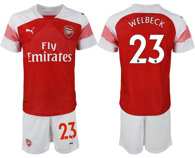2018 19 Arsenal 23 WELBECK Home Soccer Jersey