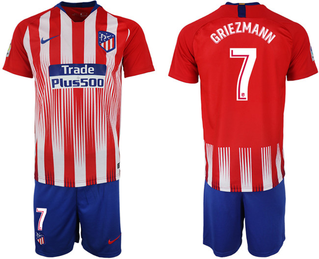 2018 19 Atletico Madrid 7 GRIEZMANN Home Soccer Jersey