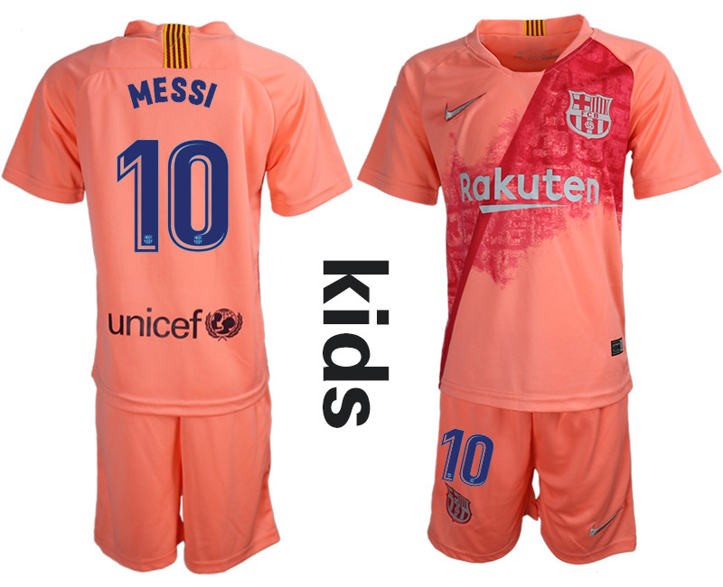 2018 19 Barcelona 10 MESSI Third Away Youth Soccer Jersey