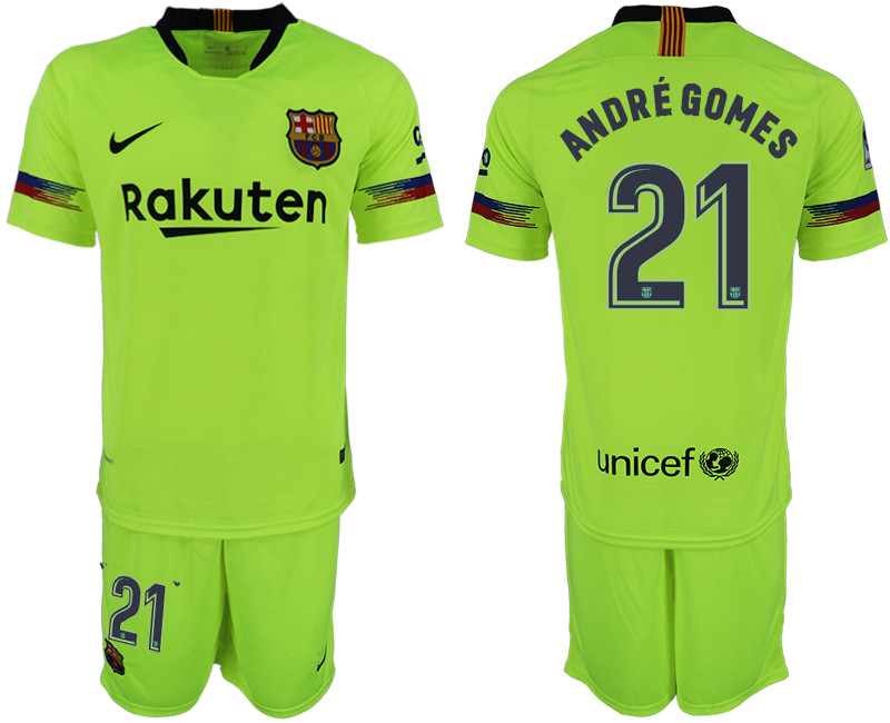 2018 19 Barcelona 21 ANDRE GOMES Away Soccer Jersey