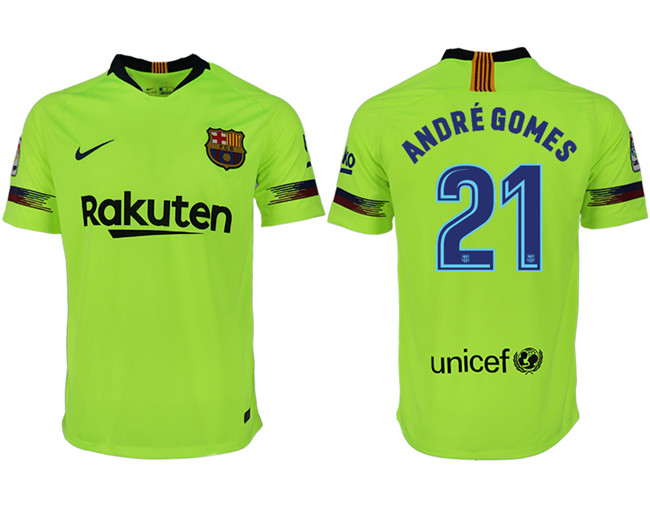 2018 19 Barcelona 21 ANDRE GOMES Away Thailand Soccer Jersey