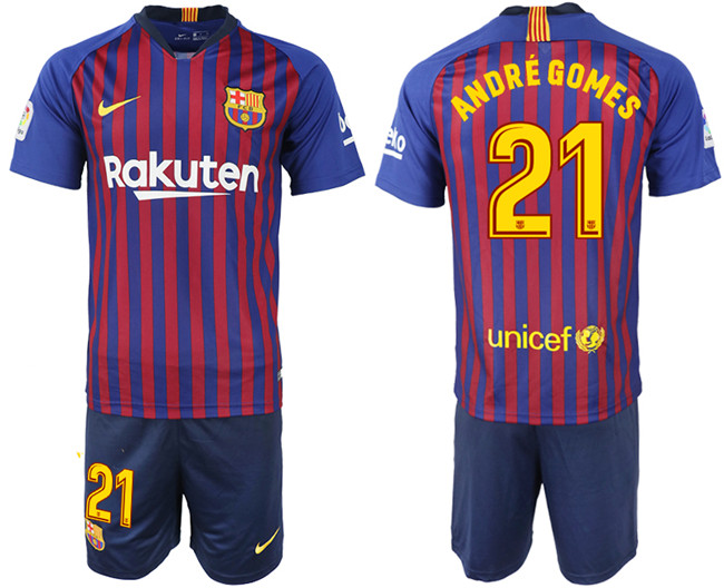 2018 19 Barcelona 21 ANDRE GOMES Home Soccer Jersey