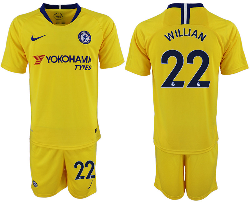 2018 19 Chelsea 22 WILLIAN Away Soccer Jersey