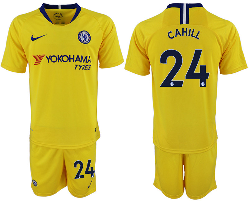 2018 19 Chelsea 24 CAHILL Away Soccer Jersey