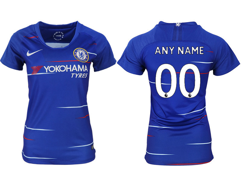 2018 19 Chelsea Home Customized Women Soccer Jersey