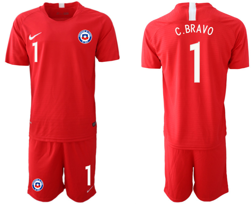 2018 19 Chile 1 C. BRAVO Home Soccer Jersey