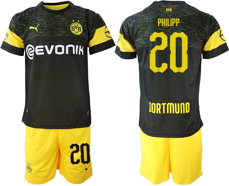 2018 19 Dortmund 20 PHILIPP Away Soccer Jersey