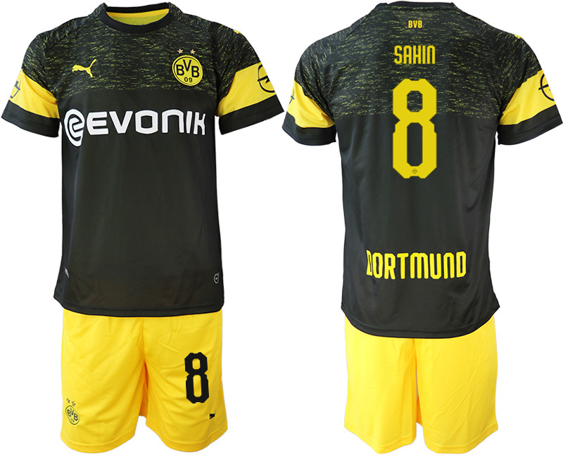 2018 19 Dortmund 8 SAHIN Away Soccer Jersey