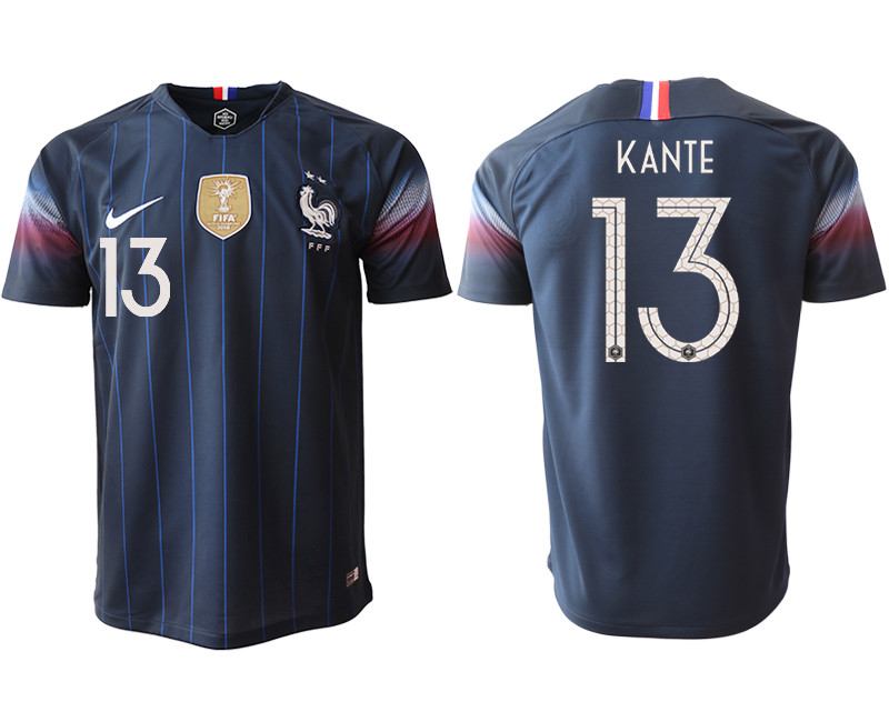 2018 19 France 13 KANTE Home Thailand Soccer Jersey
