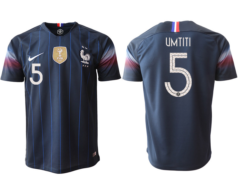 2018 19 France 5 UNTITI Home Thailand Soccer Jersey