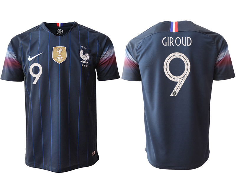 2018 19 France 9 GIROUD Home Thailand Soccer Jersey