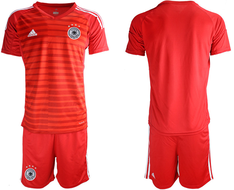 2018 19 Germany Red Goalkeeper Soccer Jersey