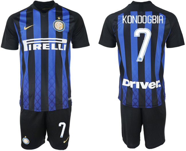 2018 19 Inter Milan 7 KONDOGBIA Home Soccer Jersey