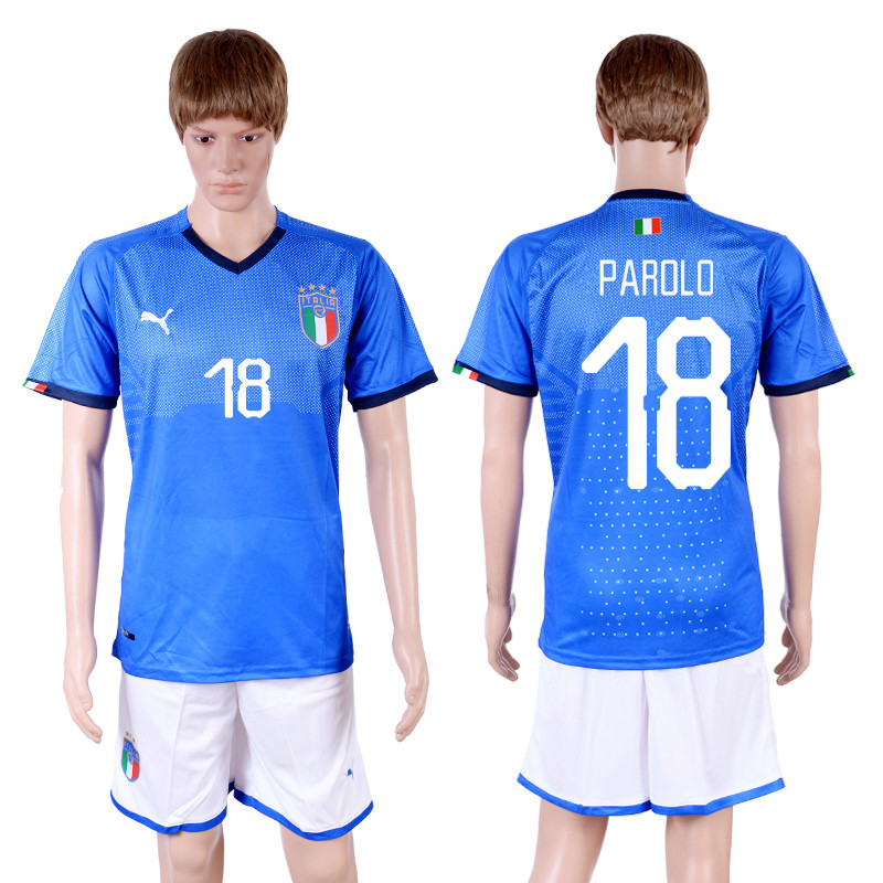 2018 19 Italy 18 PAROLO Home Soccer Jersey