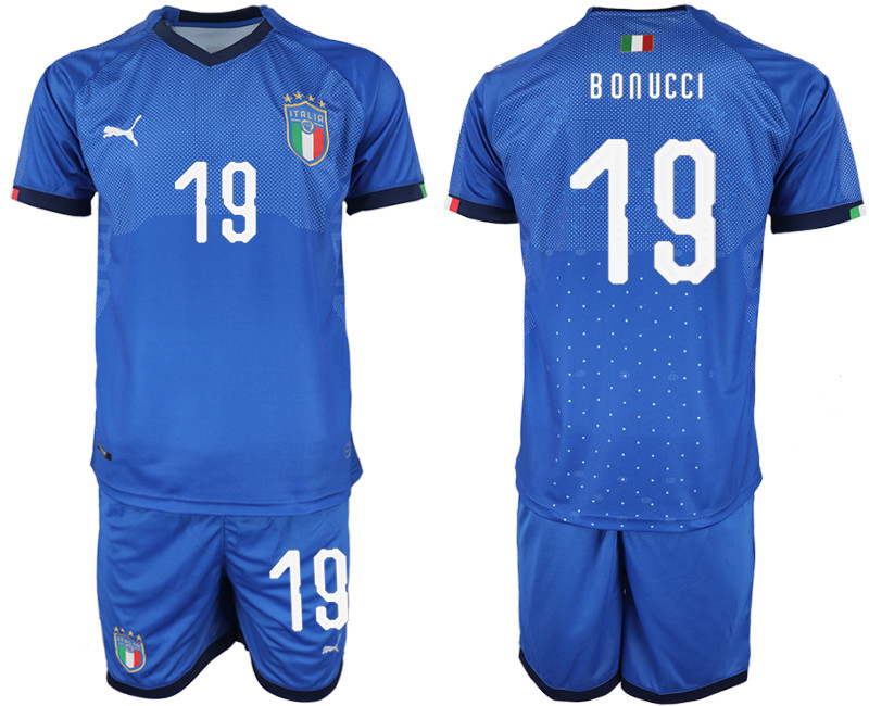 2018 19 Italy 19 BONUCCI Home Soccer Jersey