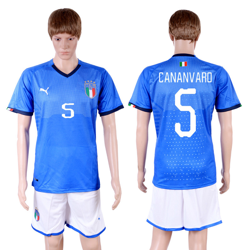 2018 19 Italy 5 CANANVARO Home Soccer Jersey