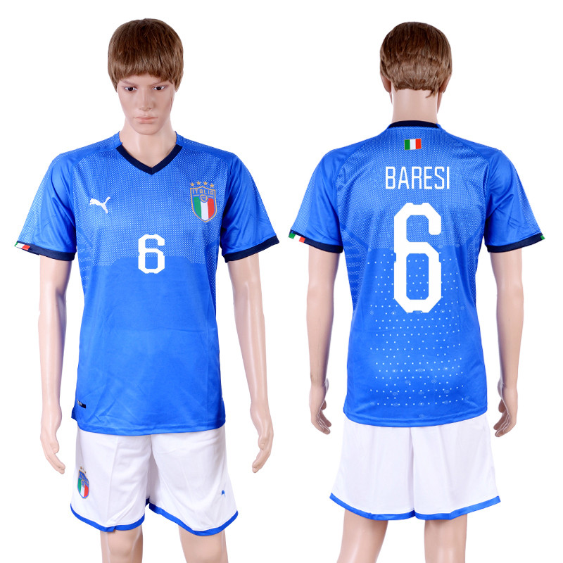 2018 19 Italy 6 BARESI Home Soccer Jersey