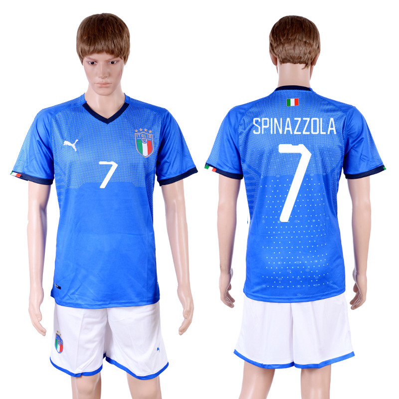 2018 19 Italy 7 SPINAZZOLA Home Soccer Jersey
