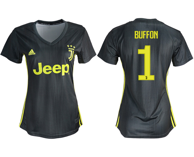 2018 19 Juventus 1 BUFFON Third Away Women Soccer Jersey