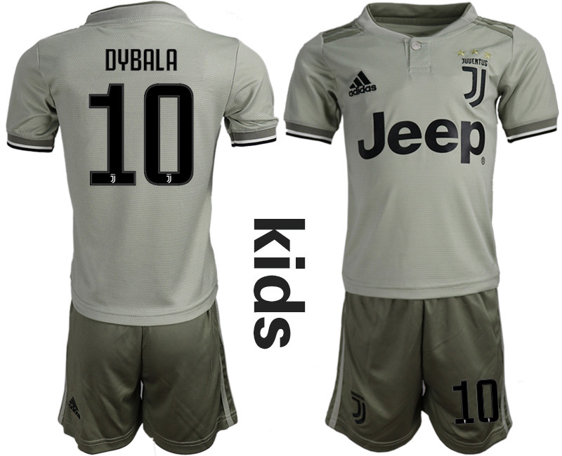 2018 19 Juventus 10 DYBALA Away Youth Soccer Jersey