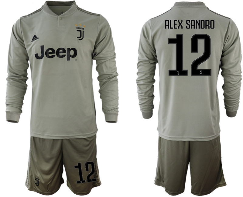 2018 19 Juventus 12 ALEX SANDRO Away Long Sleeve Soccer Jersey