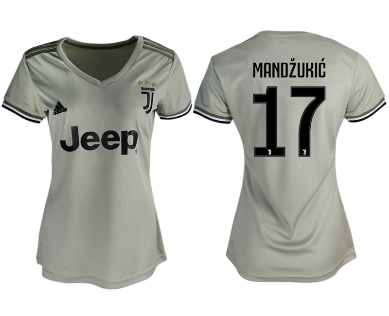 2018 19 Juventus 17 MANDZUKIC Away Soccer Jersey