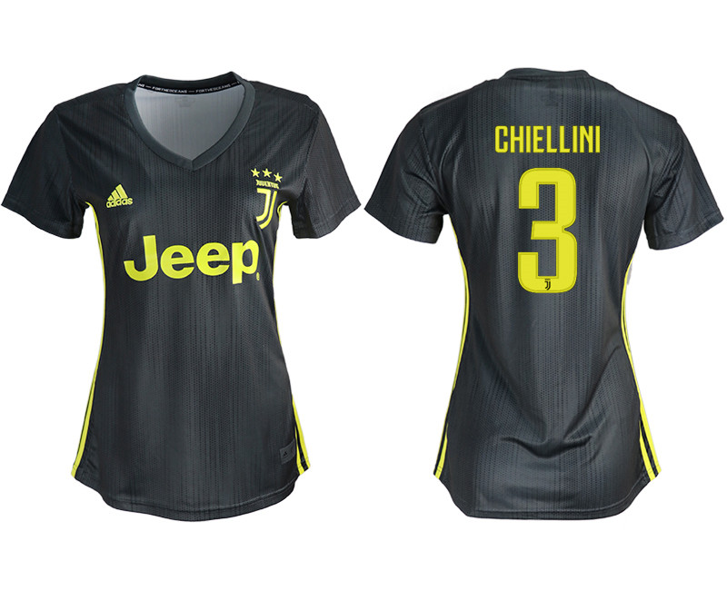 2018 19 Juventus 3 CHIELLINI Third Away Soccer Jersey