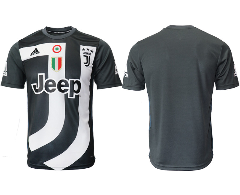 2018 19 Juventus Black Training Soccer Jersey