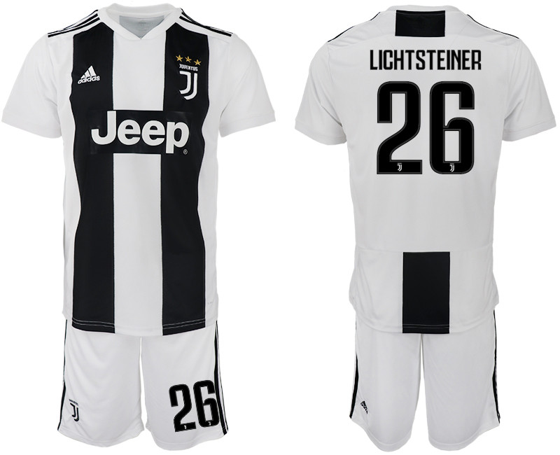 2018 19 Juventus FC 26 LICHTSTEINER Home Soccer Jersey